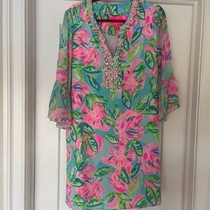 Lilly Pulitzer Eleanora Silk Dress M